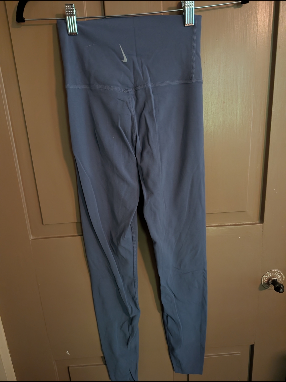 Nike High-Waist Yoga Dri-Fit Athletic Leggings - Slate Blue - Size XS